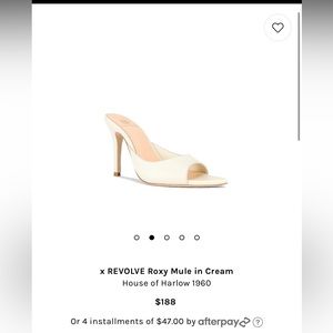 x REVOLVE Roxy Mule in Cream
House of Harlow 1960 size 8